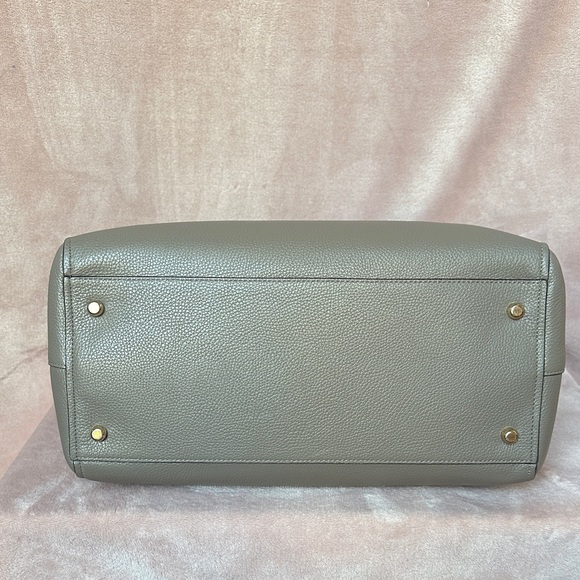 Coach Swagger Carryall Grey Pebble Leather Shoulder Bag with Two Tags - Picture 6 of 16